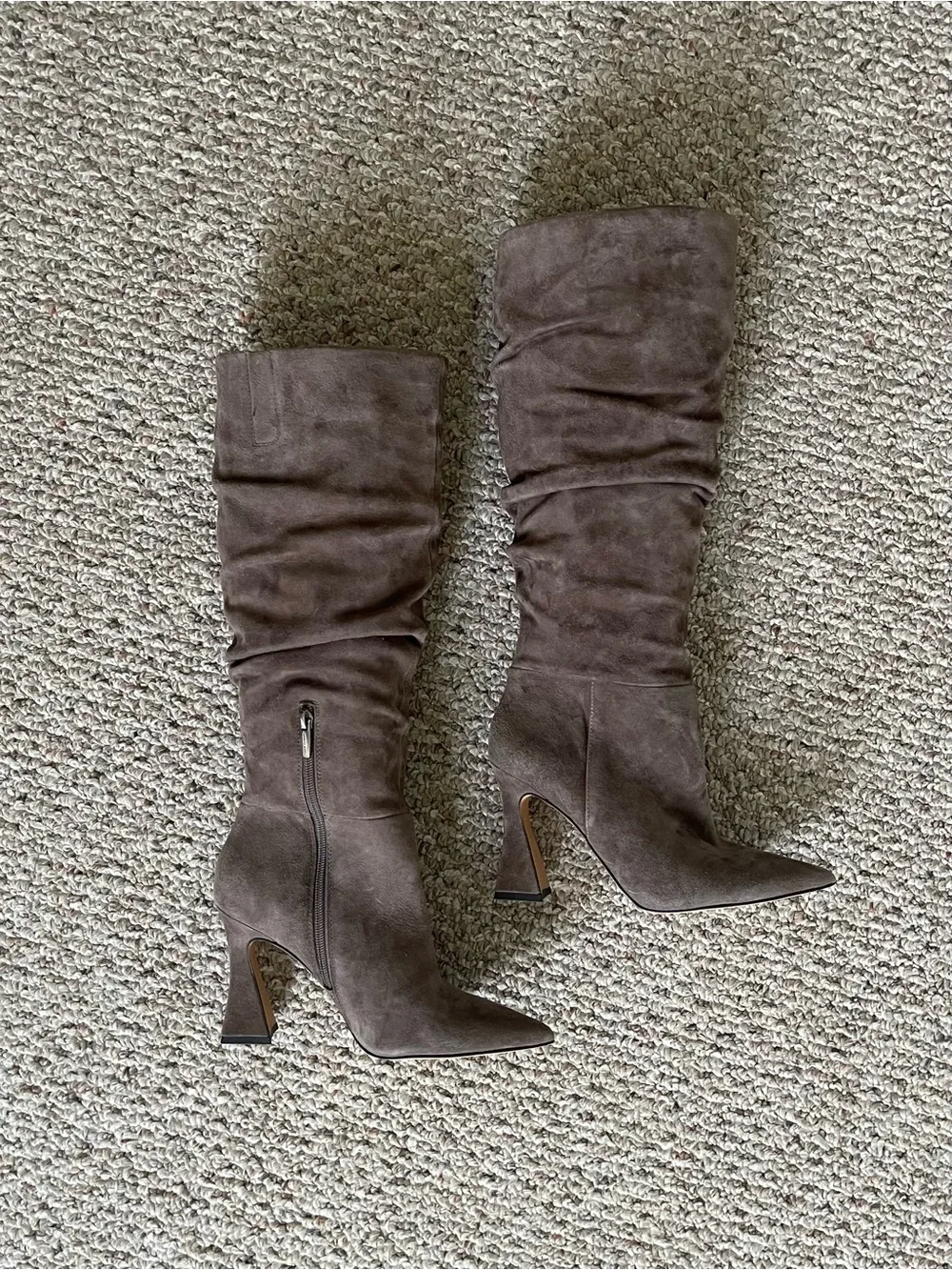 Vince Camuto Alinkay Taupe Brown Suede Knee High Slouch Boots NEW 6.5 HTF